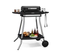 KLARSTEIN Gatsby Electric Grill 3050W - Indoor & Outdoor BBQ, Smokeless EasyGrill Concept, Non-Stick Plate, Up to 240°C, Stand with Side Tables, Quick Heat-Up