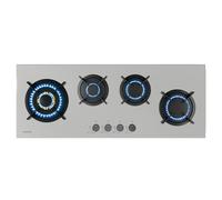 Klarstein Goldflame Slim 90cm Gas Hob 4 Burners Silver
