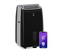 Klarstein Grandbreeze Portable AC - 16,000 BTU, cools up to 82 m², 3-in-1: AC, dehumidifier & fan, smart app/voice control, Energy Class A, remote, timer, freestanding with wheels, Black