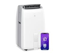 Klarstein Grandbreeze Portable AC - 16,000 BTU, cools up to 82 m², 3-in-1: AC, dehumidifier & fan, smart app/voice control, Energy Class A, remote, timer, freestanding with wheels, White