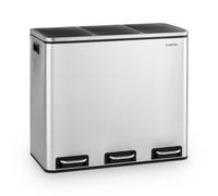 Grandmaster Trash Pedal Bin 54l / 3x18L Noiseless PP Stainless Steel