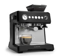 Klarstein GrandPresso Espresso Machine - 20-Bar, 1350W, Integrated Grinder, Milk Frother, 2.3L Water Tank, Thermoblock Heating, Black, Espresso Machine for Home