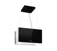 Klarstein Hanging Island Cooker Hood, Extractor Fan for Kitchen Islands, 590m³/h Airflow, Timer, Adjustable Kitchen Extractor Fan with Modern Design, 3 Mode Cooker Hoods, Activated Carbon Filters