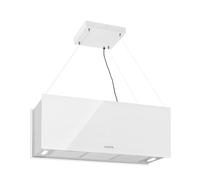 Klarstein Hanging Island Cooker Hood, Extractor Fan for Kitchen Islands, 590m³/h Airflow, Timer, Adjustable Kitchen Extractor Fan with Modern Design, 3 Mode Cooker Hoods, Activated Carbon Filters