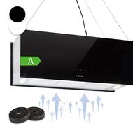 Klarstein Hanging Island Cooker Hood, Extractor Fan for Kitchen Islands, 590m³/h Airflow, Timer, Adjustable Kitchen Extractor Fan with Modern Design, 3 Mode Cooker Hoods, Activated Carbon Filters