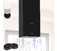 Klarstein Hanging Island Cooker Hood, Extractor Fan for Kitchen Islands, 641m³/h Airflow, Timer, Adjustable Kitchen Extractor Fan with Modern Design, 3 Mode Cooker Hoods, Activated Carbon Filters