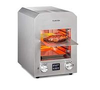 Klarstein Hannibal - High-Temperature Grill, Indoor Grill Device, Power: 2,200 W, 200-850 ° C, Infrared Heating Element, CharForce System, Grill Area: 18.5 x 30 cm, LED Display, Timer, Silver