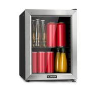 Klarstein Harlem Drinks Fridge minibar, Compression Cooling System, 23 Litre Capacity, 5 Cooling Levels: 0-10 °C, Low Noise: 39 dB, 1 Metal Grid Base, Black