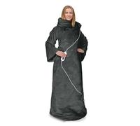 KLARSTEIN Heated Wearable Blanket for Adults, 155x180 cm Heated Blanket With Sleeves, 3 Power Levels, Women and Mens Snuggle Blanket, Washable Fleece Blanket With Arms, Oversized Body Throw