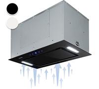 Klarstein HEKTOR SL Extractor Cooker Hood - Integrated Cooker Hood, 3 Speed Built in Kitchen Extractor Fan with Touch Control, Timer, 530 m³/h Exhaust Air Output, Black