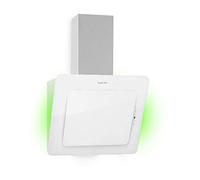 Klarstein Helena Head-Free Angled Extractor Hood - RGB Ambience Lighting, Recirculation & Exhaust Air, LED Lighting, Touch Control, Wall Kitchen Extractor Hood, Recirculating Cooker Hood, White, 60cm