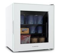 KLARSTEIN IceAge 36 Mini Freezer, 36L Capacity, Adjustable Temp 0 to -18°C, LED Lighting, 2 Shelves, Energy-Efficient, Compact Tabletop Design, Countertop Freezer for Small Spaces, White