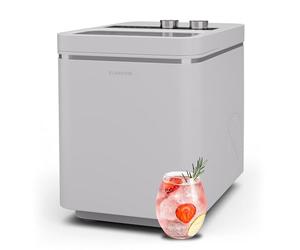 KLARSTEIN IceCraft Ice Maker - 12kg/24h, 6-Min Ice Cubes, 2 Sizes, Automatic Cleaning, Easy Operation, Modern Design, Small Ice Cube Machine for Home, Bar, Kitchen - White