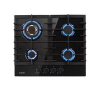 Ignito 4 Zone Gas Hob 4-Burner Burner Glass Ceramic Black