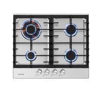 Ignito 4 Zones Gas Hob 4 Flames Burner Stainless Steel Silver