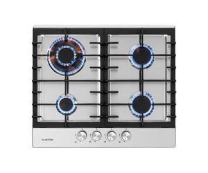 Klarstein Ignito 60cm Gas Hob 4 Burners Silver