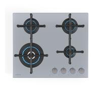 Klarstein Illuminosa 60cm Gas hob 4 burners Silver