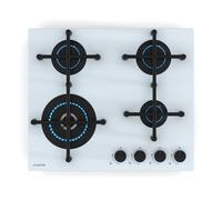 Gas Hob 4 Burner Glass Ceramic Hot Plate Gas Cooker LPG Natural Gas White