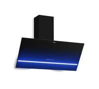 Klarstein Illuminosa Angled Cooker Hood 90cm - 818 m³/h Airflow Energy, LED Lighting, Touch Control, 3+Boost Speeds, Quiet, Recirculating & Exhaust, Extractor Hood