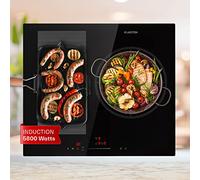 Klarstein Induction Hob, 5800W Electric Hob Induction Cooker, 3 Ring Electric Pan Built-In Table Top Cookers w/ 3 Hobs, Touch Control, Heater Cooktops, Hot Plates for Cooking