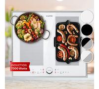 Klarstein Induction Hob, 7000W Electric Hob Induction Cooker, 4 Ring Electric Pan Built-In Table Top Cookers w/ 4 Hobs, Touch Control, Heater Cooktops, Hot Plates for Cooking