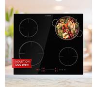 Klarstein Induction Hob, 7200W Electric Hob Induction Cooker, 4 Ring Electric Pan Built In Table Top Cookers w/ 4 Hobs, Modern Heater Cooktops, Hot Plates for Cooking