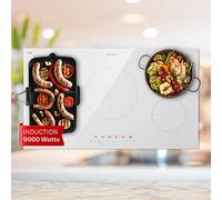 Klarstein Induction Hob, 9000W Electric Hob Induction Cooker, 5 Ring Electric Pan Built-In Table Top Cookers w/ 5 Hobs, Touch Control, Heater Cooktops, Hot Plates for Cooking