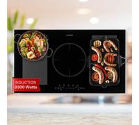 Klarstein Induction Hob, 9300W Electric Hob Induction Cooker, 5 Ring Electric Pan Built-In Table Top Cookers w/ 5 Hobs, Touch Control, Heater Cooktops, Hot Plates for Cooking