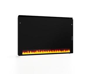 KLARSTEIN Infrared Heater 1110W - Wall Mounted, Graphene & Tempered Glass, IPX4 Rated, LED Display, Flame Effect, Energy Efficient IR Panel Heater for Living Spaces & Wet Areas