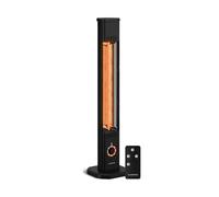 Klarstein Infrared Heater 2000W - Free Standing & Wall Mounted, Outdoor IP65, 8 Heat Levels, Remote Control, Tip Over Protection, Silent IR Patio Heater for 15 m²