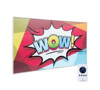 Klarstein Infrared Heater, 600W Infrared Panel Heater, Bathroom Electric Remote, Open Window Detection, Electric Wall Mounted, CO2-Free Wall Mounted for Home Low Energy