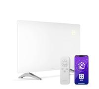 Klarstein Infrared Panel Heater 720W - Wall Mounted or Freestanding, Glass Design, Smart App & Voice Control, Thermostat, Timer, Child Lock, IP43, Efficient Heating Panel, White