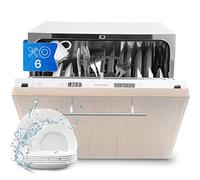 Klarstein Integrated Dishwasher, 6 Place Setting Built In Dishwasher, Easy To Install Slim Mini 6 Washing Programs, Quiet Operation Slimline Home/Office Small