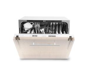 Klarstein Integrated Dishwasher, 6 Place Setting Built In Dishwasher, Easy To Install Slim Mini 6 Washing Programs, Quiet Operation Slimline Home/Office Small