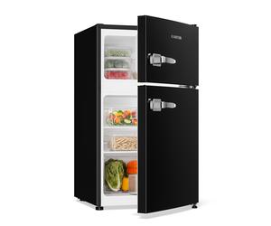 Klarstein Irene 85cm 86L Retro Fridge Freezer Black