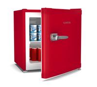 Klarstein Irene Retro Mini Freezer, 31L Fridge/Freezer, Adjustable Temp -24°C to 10°C, Energy Class C, Quiet 38 dB, Compact Table Top Design, Red, Ideal for Bedrooms & Small Spaces