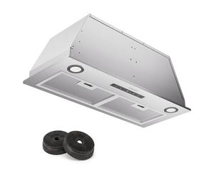 Klarstein Kitchen Cooker Hood 72cm, Extractor Fan for Kitchen w/LED Lights, Grease Filters, 439m³/h Airflow Cooker Hoods, Timer & Touch Controls, Built in Wall Mount Stainless Steel Extractor Fan
