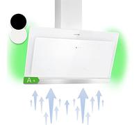 Klarstein Kitchen Cooker Hood, Angled Cooker Hoods 90cm, Extractor Fan for Kitchens w/RGB LED Lights, Carbon Cooker Hood Filter, 563m³/h Airflow Cooker Hoods, Angled Extractor Fan Kitchen Hood