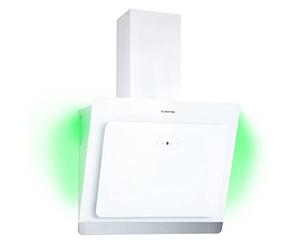 Klarstein Kitchen Cooker Hood, Angled Gas Cooker Hoods 60cm, Smart Extractor Fan for Kitchens w/RGB LED Lights, Carbon Cooker Hood Filter, 563m³/h Airflow Cooker Hoods, IoT/Wi-Fi, Extractor Fan Hood