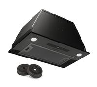 Klarstein Kitchen Cooker Hood 52cm, Extractor Fan for Kitchen w/LED Lights, Grease Filters, 439m³/h Airflow Cooker Hoods, Timer & Touch Controls, Built In Wall Mount Stainless Steel Extractor Fan