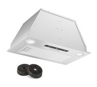 Klarstein Kitchen Cooker Hood 52cm, Extractor Fan for Kitchen w/LED Lights, Grease Filters, 439m³/h Airflow Cooker Hoods, Timer & Touch Controls, Built in Wall Mount Stainless Steel Extractor Fan