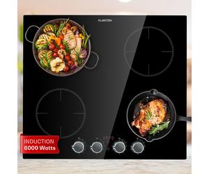 Klarstein Kochheld 60cm 4 Ring Induction Hob Black