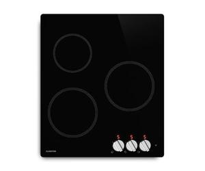 Klarstein Kochheld Induction Hob - 3-Zone Electric Induction Cooker, 5700W Boost, Rotary Knob Control, Residual Heat Indicator, Overheat Protection, Ceramic Glass, 45cm Built-In Cooktop, Black