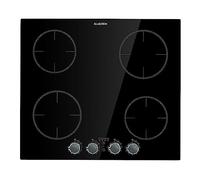Klarstein Kochheld Induction Hob, Built-in Hob, Rotary Control, 120 cm Cable Length, Pole Connection, 9 Levels, Automatic Shut-Off, Glass, Black, 6000 Watt