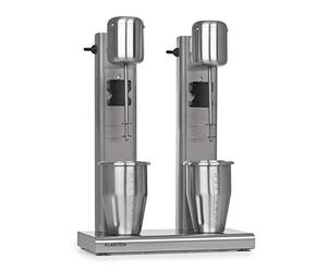 Klarstein Kraftpaket II Pro Double Drink Mixer - 160 Watts, 2 x 1 Litre, 2 Stages, 20000 RPM, 2 Stainless Steel Shakers, Milk & Protein Shake, Cocktail, Bar Mixer, Gastronomy, Professional, Silver