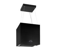 Klarstein Kronleuchter Island Hood - Island Cooker, Kitchen Extractor Fan, Ceiling Hood with LED Touch Display, 3 Power Levels, 45 cm, Black