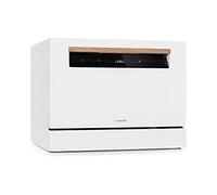 Klarstein Lagoona Mini Dishwasher freestanding, Power: 1380 Watt, 6 standard place settings, Water consumption: 6.5 L, 7 programmes plus extra drying, 49 dB, black touch control panel, white