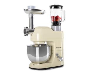 Klarstein Lucia 1800W 5L Stand Mixer with Meat Grinder Cream