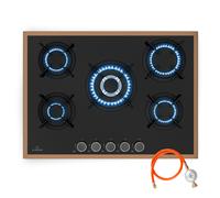 Lumiflame gas hob | 5 burners | copper frame | electric ignition | 10.4 kW output