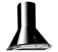 Klarstein Lumio Neo - Retro Extractor Hood, Wall-Mounted Extractor Hood, Energy Efficiency Class A, Width: 60 cm, Exhaust air Capacity: 610 m³/h, Stainless Steel housing, Black